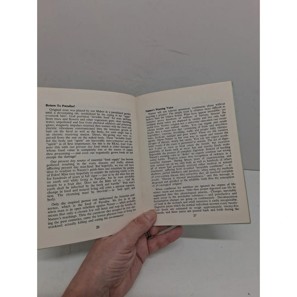 Arnold Ehret Thus Speaketh the Stomach Tragedy of Nutrition 1977 Sixth Edition